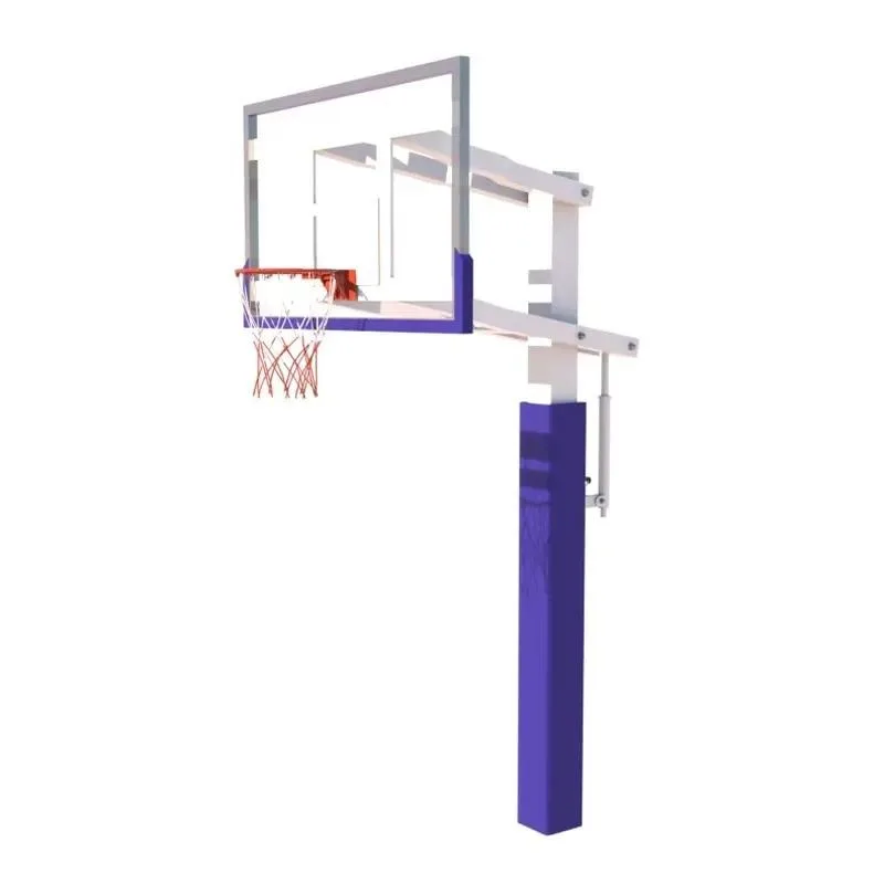 Heavy Duty Outdoor Basketball Hoop for Adults Removable Steel Frame with HDPE Fiberglass Backboard and Net Eco Friendly Blue