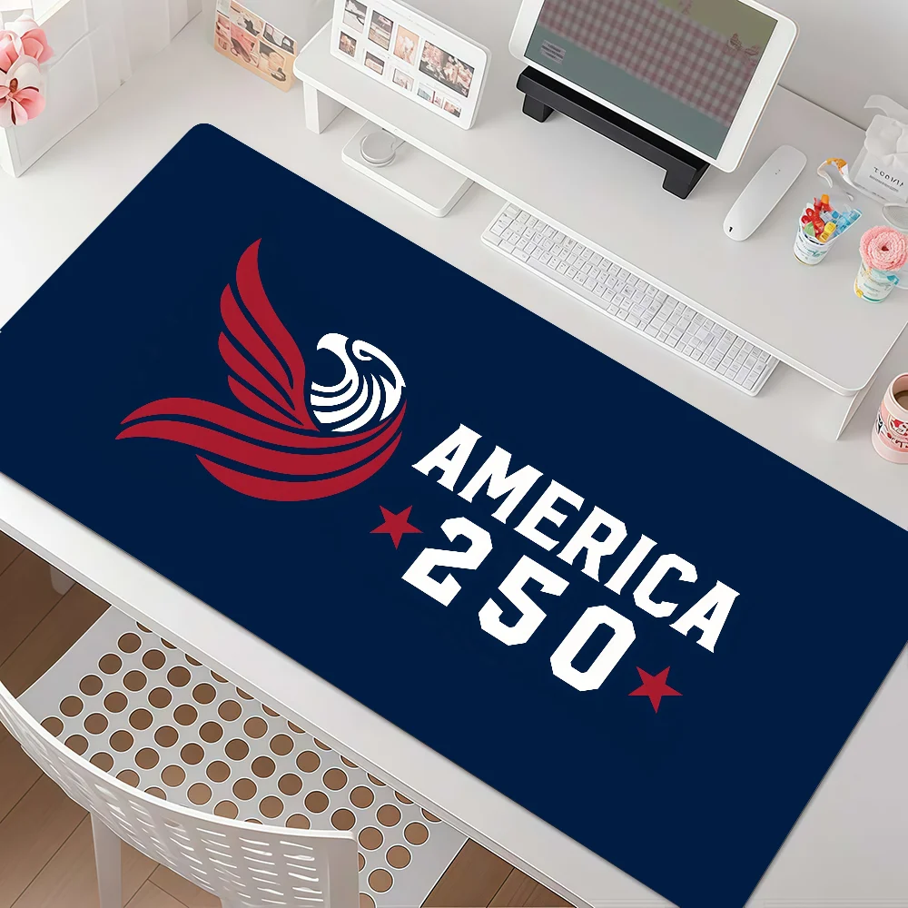 FREEDOM America 250 Mouse Pad Large Non-Slip Waterproof Mat Stitched Edge Keyboard Pad for Gaming Daily Office