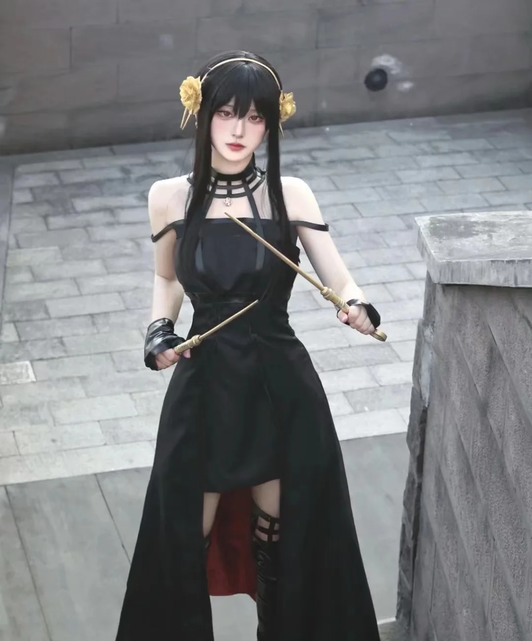 

КосплейАниме Spy X Family Косплей Шипы Бриар Принцесса Йор Форгер Платье с Серьгами Головные Уборы Носки Парик Полный Комплект Стоимость Хэллоуина