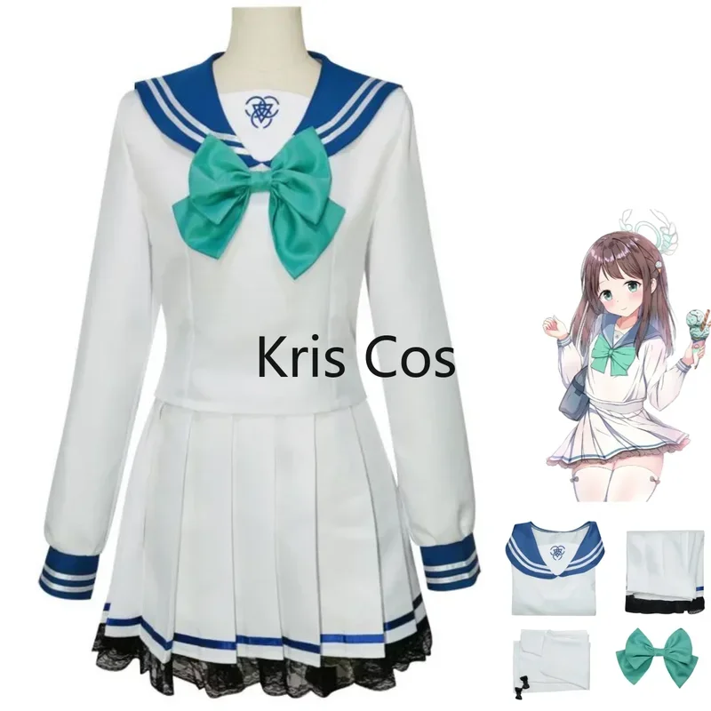 

FC6Anime Game Blue Archive Kurimura Airi Cosplay Costume Japan South Korea JK School Uniforms Skirt Adult Woman Lovely Sail@FC8！