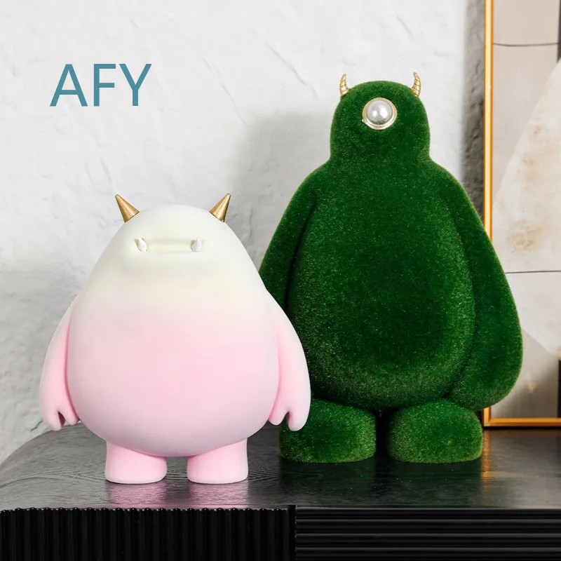 Miniature Cartoon Figurines for Simple Modern Living Room Bedroom Home Decor for Creative Art Sculptures Luxury Ornaments