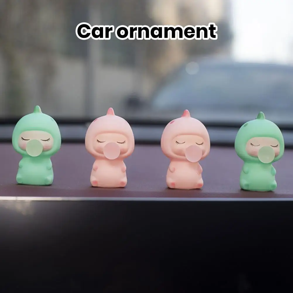 Cute Dinosaur Figurine Car Dashboard Ornament Creative Shape Mini Size Car Dashboard Ornament Accessories