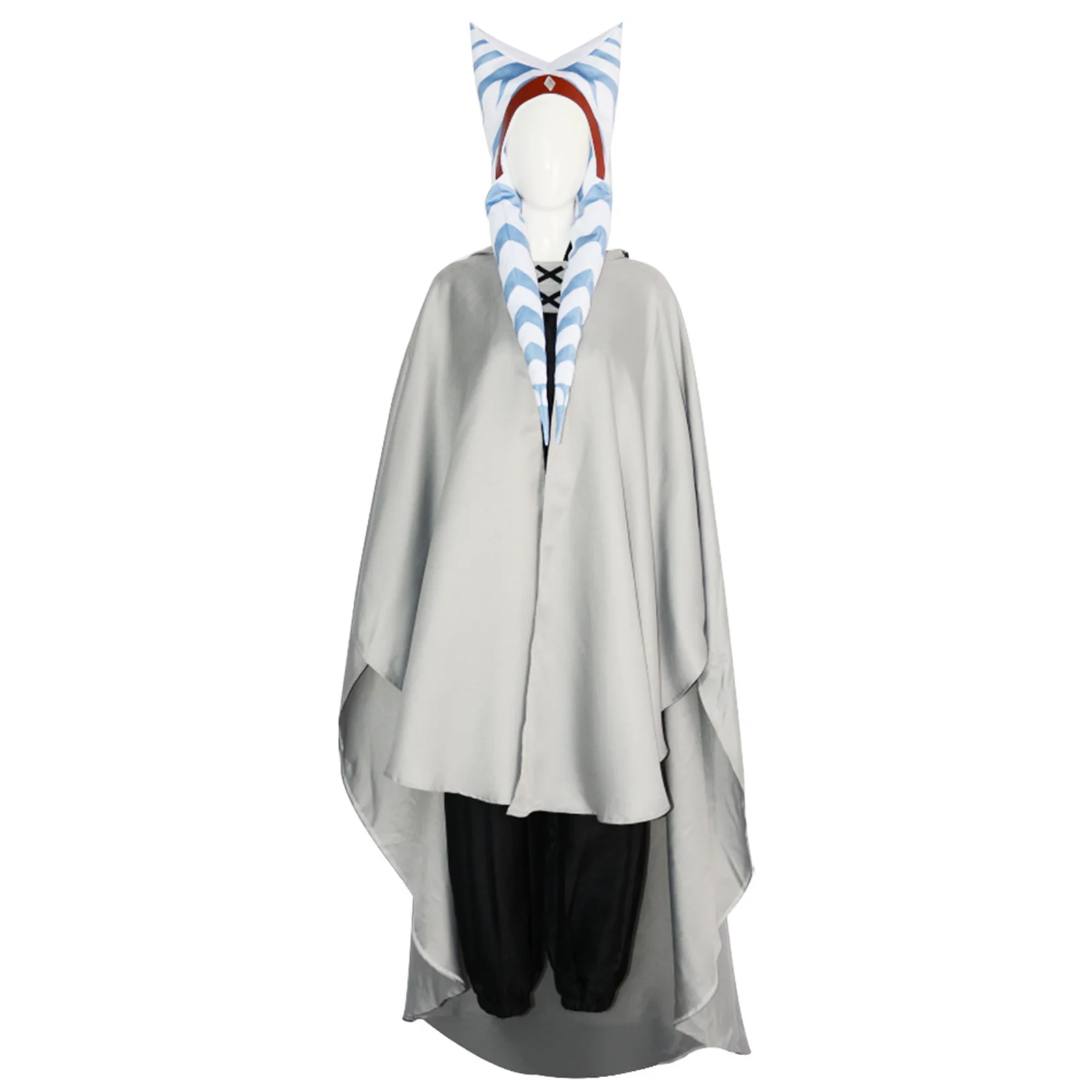 Ahsoka Tano Cosplay disfraz abrigo pantalones sombreros con guantes conjunto completo para fiesta de Halloween