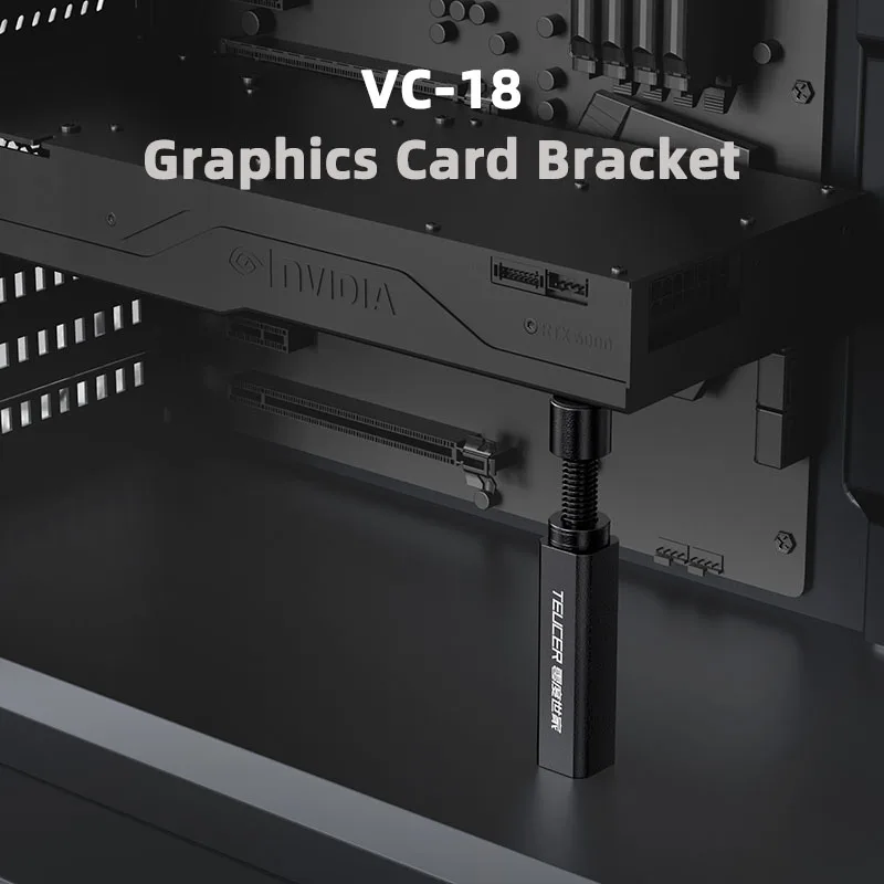 TEUCER VC-18 Graphics Card GPU Holder 26mm-120mm Vertical Telescopic Rotating Stand Bracket Magnetic GPU Video Card Holder