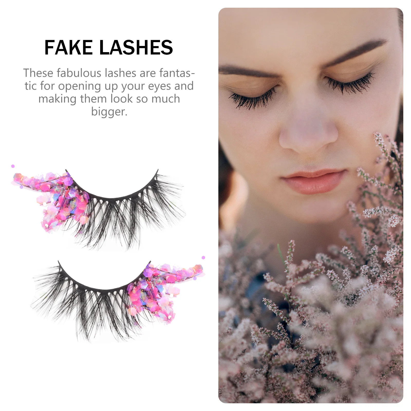 1 Paar fluoreszierende Wimpern, leuchtender Glitzer, falsche Wimpern für Party, Club, Datum, Augen-Make-up-Erweiterungen, Wimpernverlängerungen