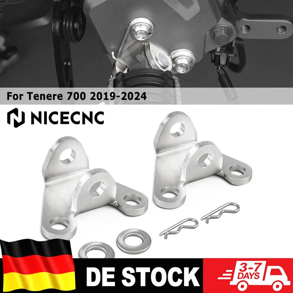 Image of (EU-Lager) 2019-2024 Für Yamaha Tenere 700 XTZ700 T700 Tieferlegung 20MM Fußrastenhalterung Für Yamaha Tenere 700 World Raid