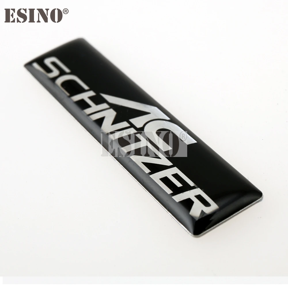2 x 3D Car Styling Aluminum Glue Decal Car Trunk Emblem Car Accessories Adhesive Badge for AC Schnizer