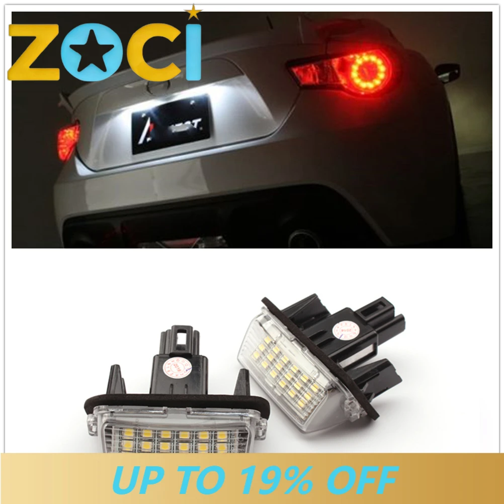 Car Rear LED License Plate Light Signal Indicator Trunk Number Guard Panel Lamp Bulbs For Toyota Yaris Camry Auris 2008-2014