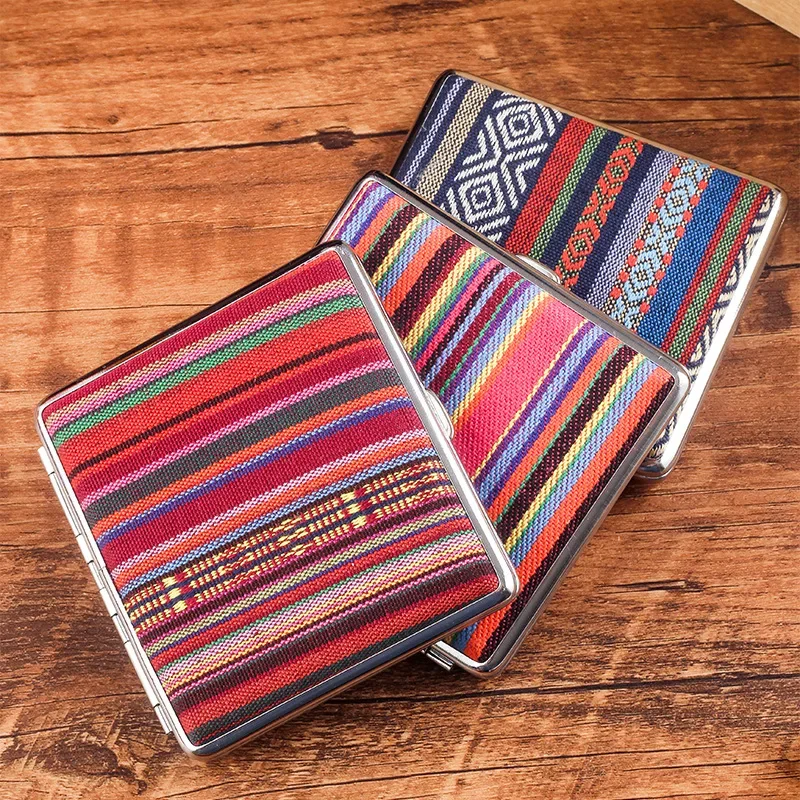 

National Style Cloth Art Cigarette Case Waterproof Portable Men's Cigarette Holder Storage Box Creative Personality