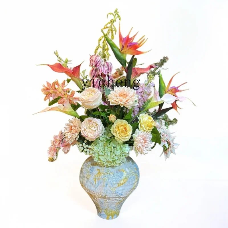 Original High-End Home New House Decoration Hand Feel Floral Arrangement Set Artificial Flowers