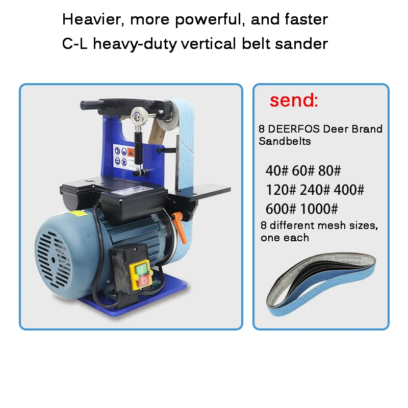 

915x50MM Multifunctional Electric Belt Sander Vertical Horizontal Knife Grinding Machine Adjustable Blade Sharpener Grinder