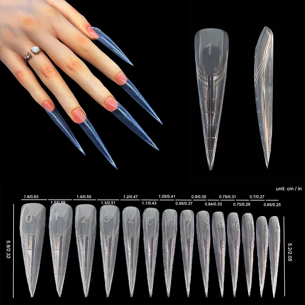 Zestaw do manicure: profesjonalne formy do paznokci, tipsy do budowania żelowych, pełne pokrycie, akrylowe, wielokrotnego użytku, do zdobienia paznokci.