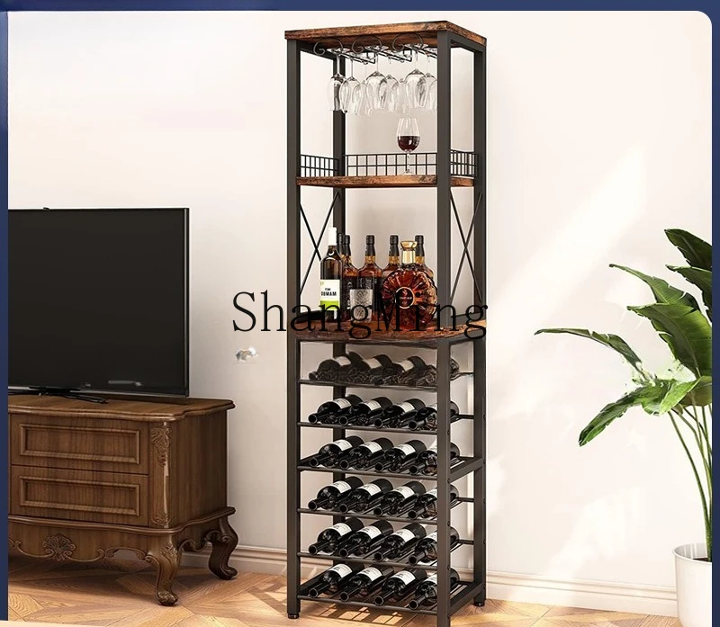 DSA Living Room Wine Rack Multifunctional Drawer Storage Rack Glass Wine Glass Wine Bottle Rack