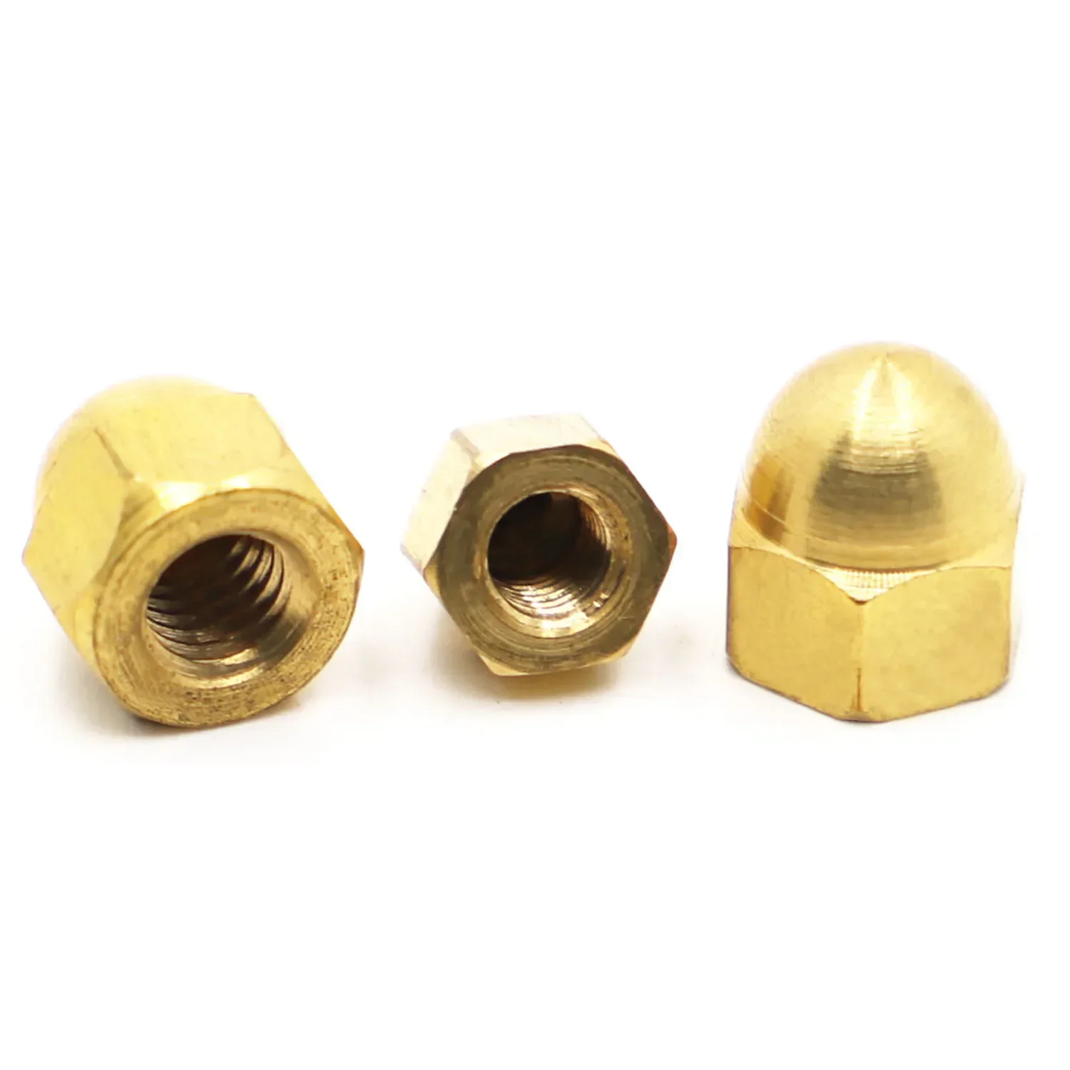 M3 M4 M5 M6 M8 M10 M12 M14 M16 Copper Cap Nut Acorn Dome Head Hex Nuts  Brass Acorn Nuts DIN1587