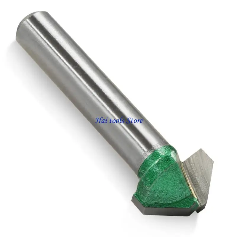 

X37E Professional 90 Degree V Shaped Router Bit Aluminum Plastic Plate Slotting Cutter Wall Cutter 1/4inch/6MM/8mm