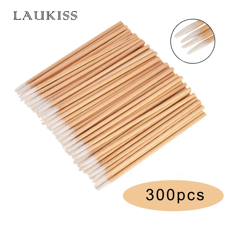 100/300 PCS Disposable ขนาดเล็กผ้าฝ้าย Swab แปรง Lint ฟรี Micro ไม้แปรงแต่งหน้า Eyelash EXTENSION กาวถอดเครื่องมือ