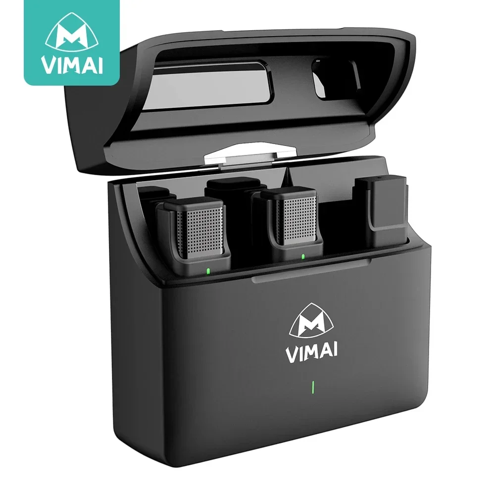 

VIMAI 2022, новый беспроводной петличный микрофон Plug and Play, черный мини-микрофон для записи видео, прямая трансляция, видеоблог, интервью для p