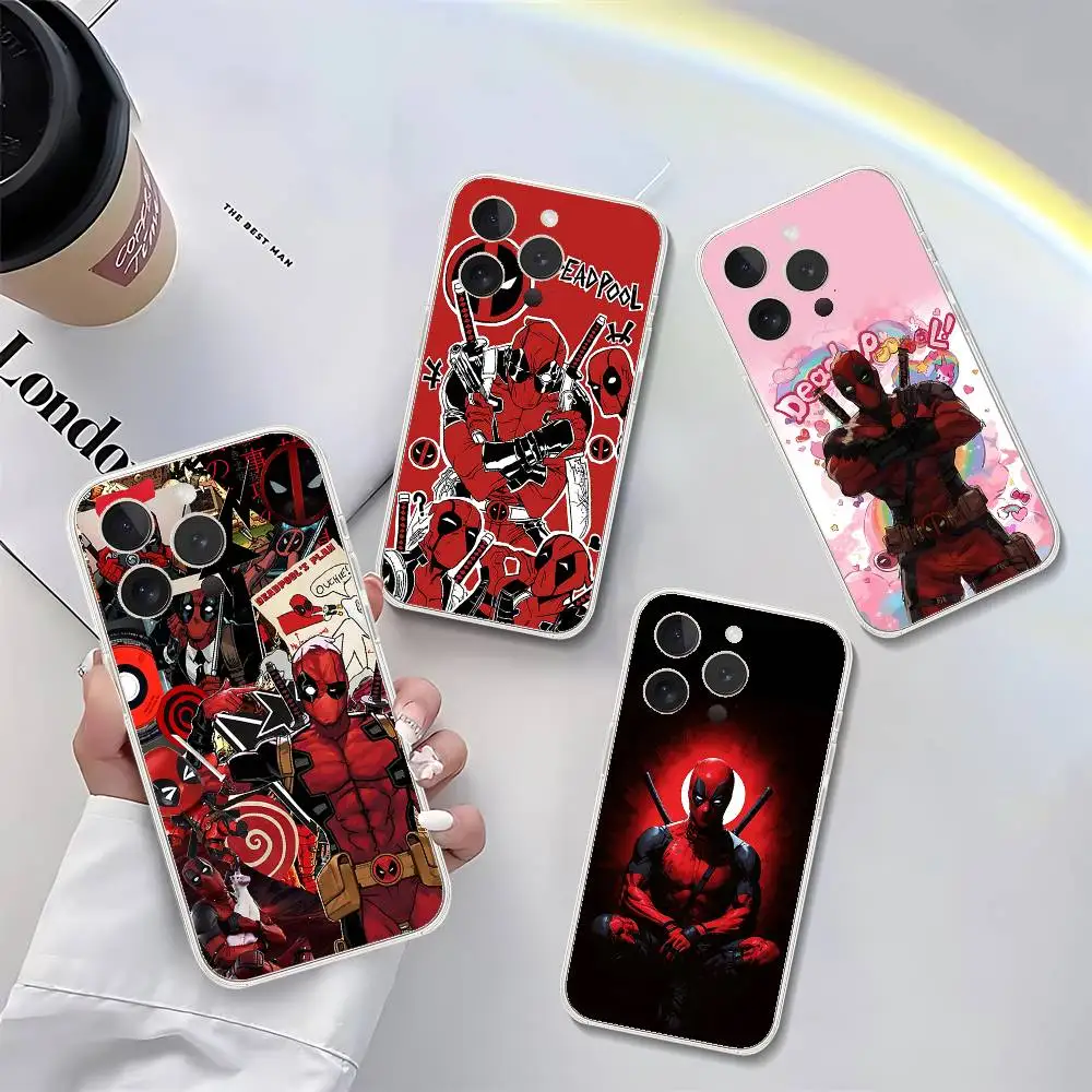 

Cool-D-deadpoolS Phone Case For Iphone17 16 15 11 13 14 Pro Max 7 8 Plus X Xr Xs Max 16pro 12mini Transparent Cover