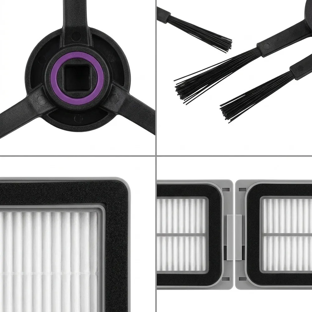 Compatible Replacement Accessories for Cecotec For Conga For X50 and For X50 forX : 4 Filters and 6 Side Brushes