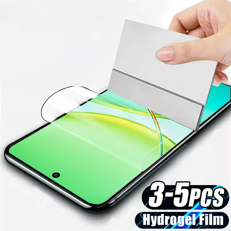 

3-5Pcs Flexible HD Hydrogel Film For Vivo Y100 Y200 GT Y300 Pro Screen Protector For Vivo Y17S Y27S Y27 Y02 Y16 Y36 Y56 Y35 Plus