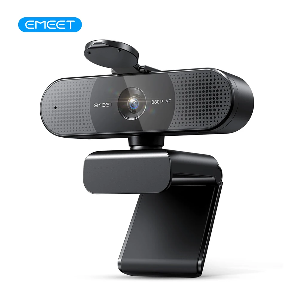 EMEET 1080P/2K Webcam, FHD USB Webcam for PC/Computer, PDAF Auto Focus, Dual Mics, Video Camera for Zoom/Teams/Google Meet