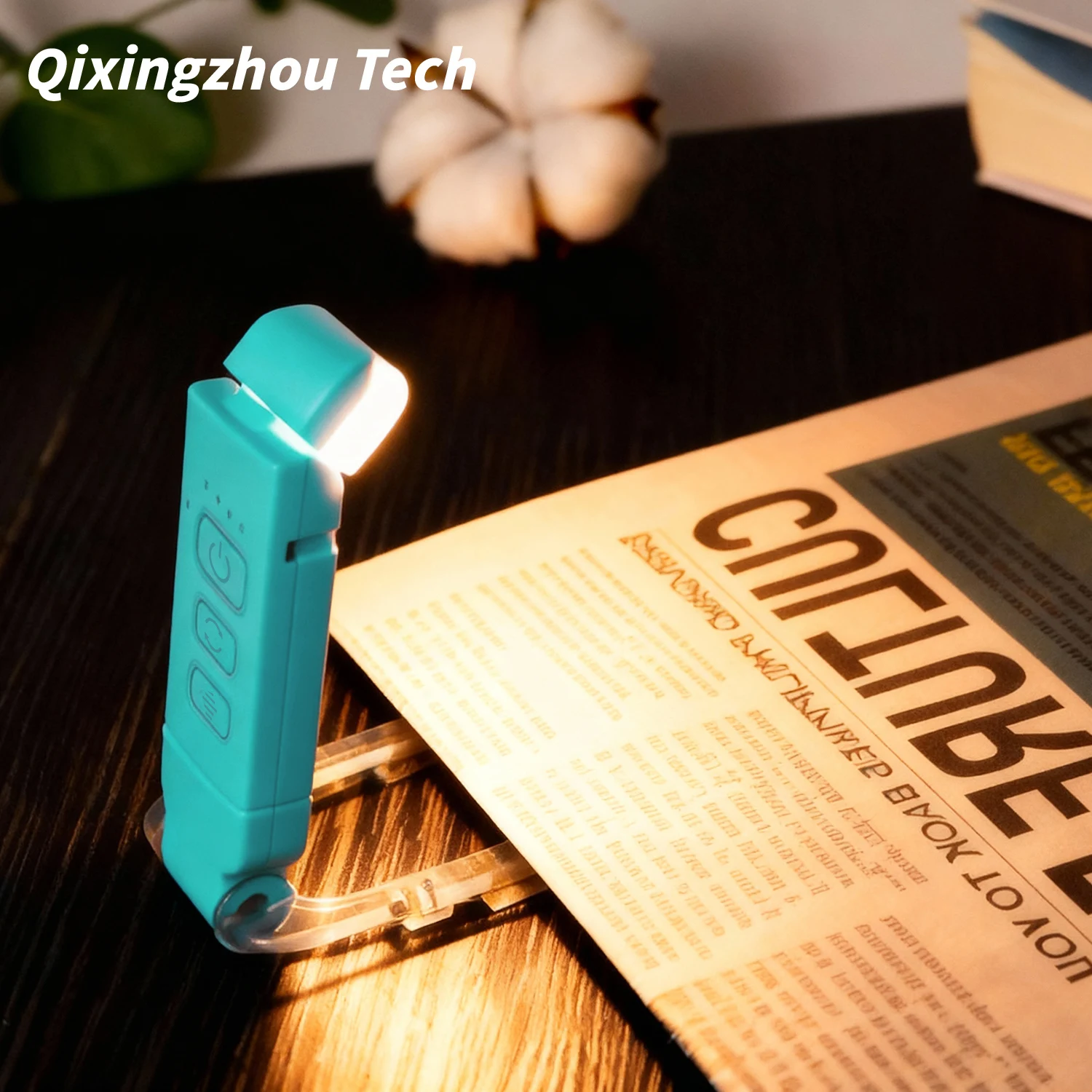 9-LED-Mehrwinkel-Lese-Clip-Leuchte mit Batterieanzeige, automatischem Abschalt-Timer (30/60 Minuten), 3 Farben und 5 Helligkeiten, flexible Gans