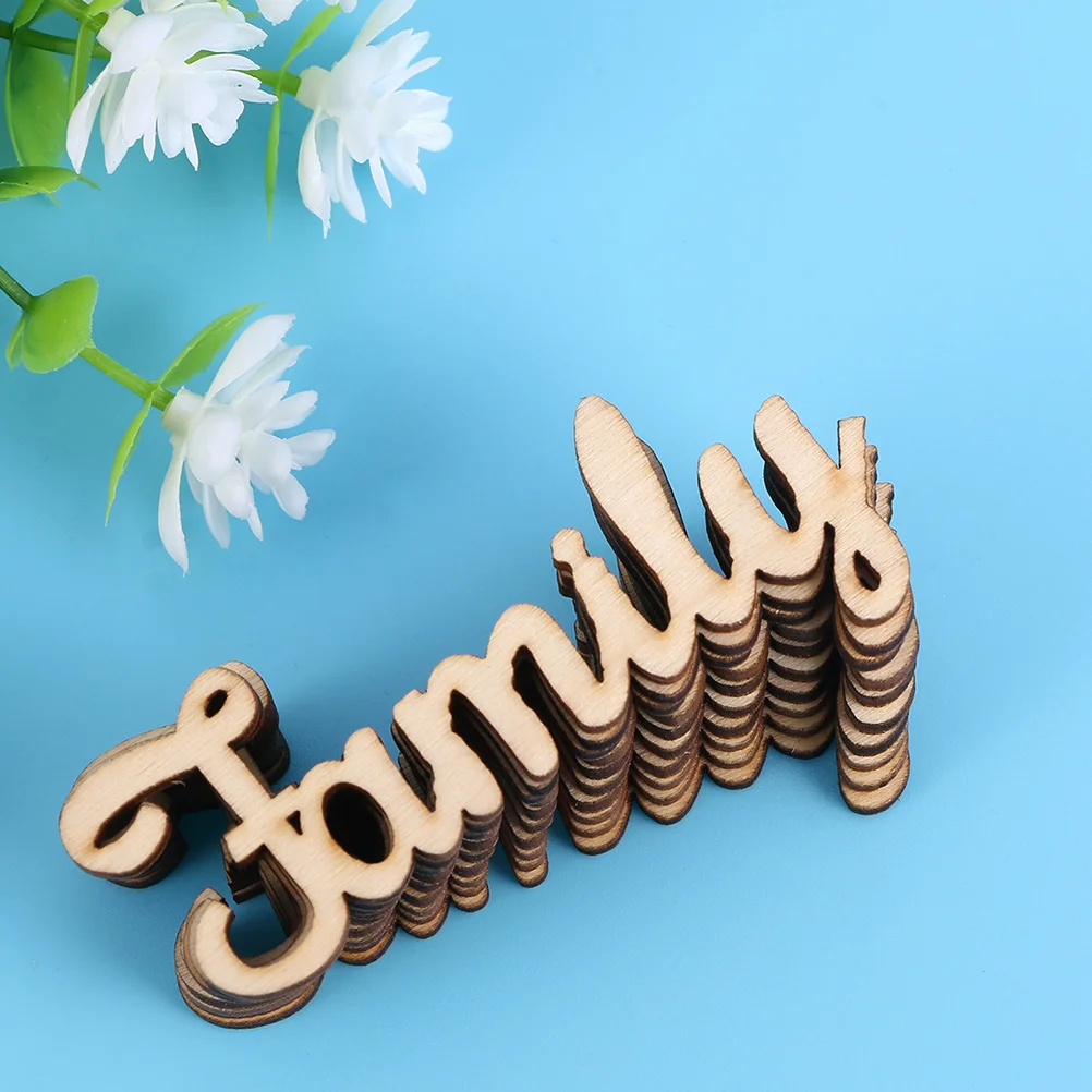 

30pcs Alphabet Wooden Decorative Slices Home Hanging Craft Sign Family Design Wall Hanging Decoration Accessory Wedding Party
