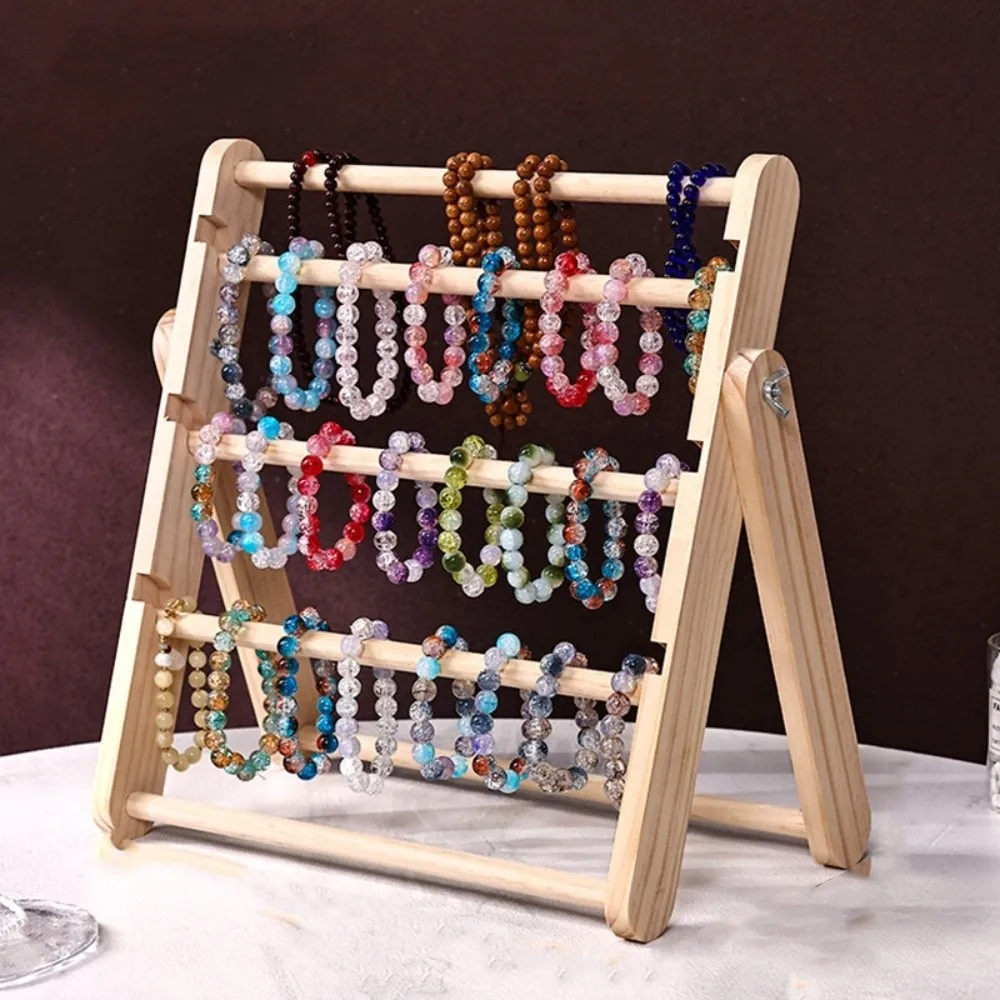 

Durable Solid Wood Bracelet Storage Rack Multi-layer Multifunctional Organizers Stand Display Rack Home Accessories