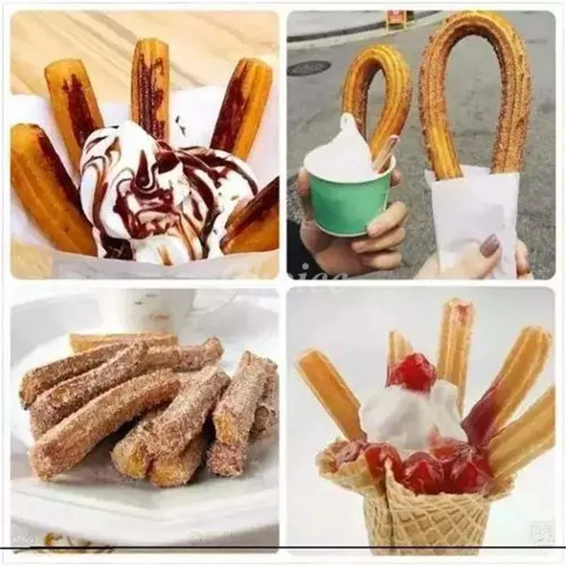 25L Large Commercial Spanish Churro Fryer With 5L Manual Churros Maker Deep Electric Oil Fryer Spanish Churros Making Machine