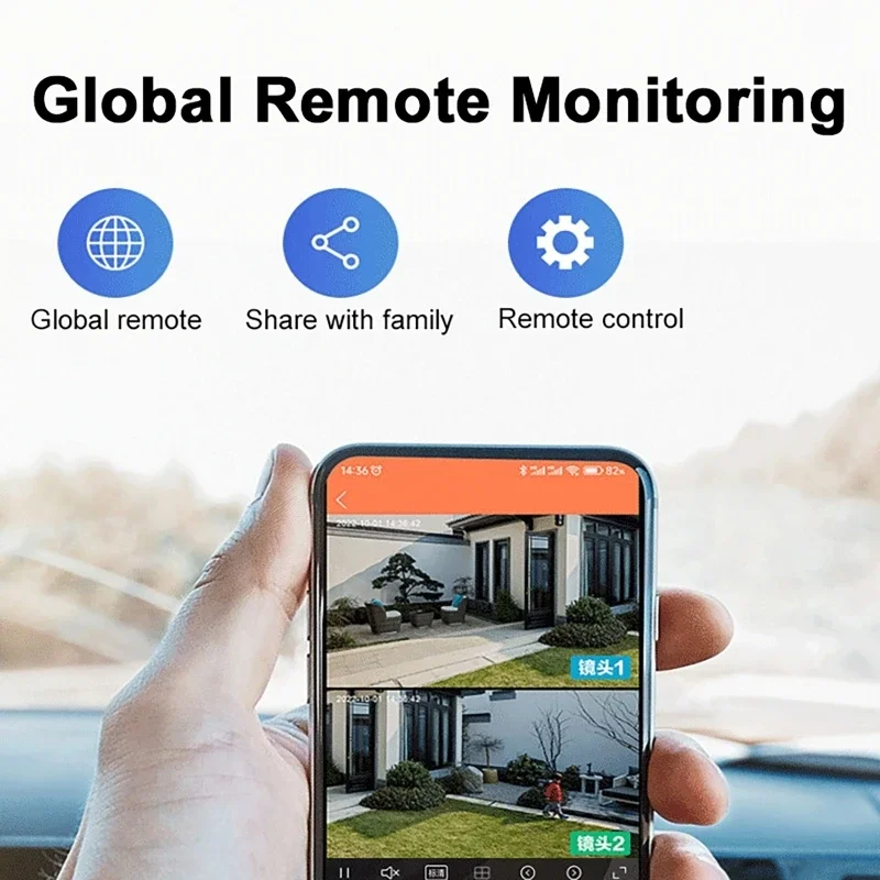 8PM Solar Camera 4K Dual Lens Wifi Style Outdoor Dual Screen PIR Human Detection IP66 CCTV Video Surveillence Motion Alarm Cam. view 5