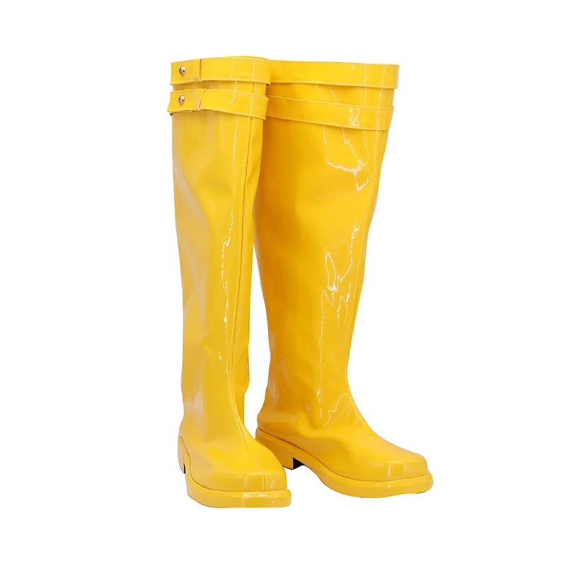 Buty Cosplay X-Men Superhero Żółte Botki do Połowy Łydki Halloween Karnawał Występ Impreza Kostium Rekwizyty