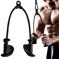 Fitness Biceps Triceps Rope Pull Down Grip Handles Muscle Gym Rope Pulley Cable Machine Attachment Back Pulls Pulley Accessories