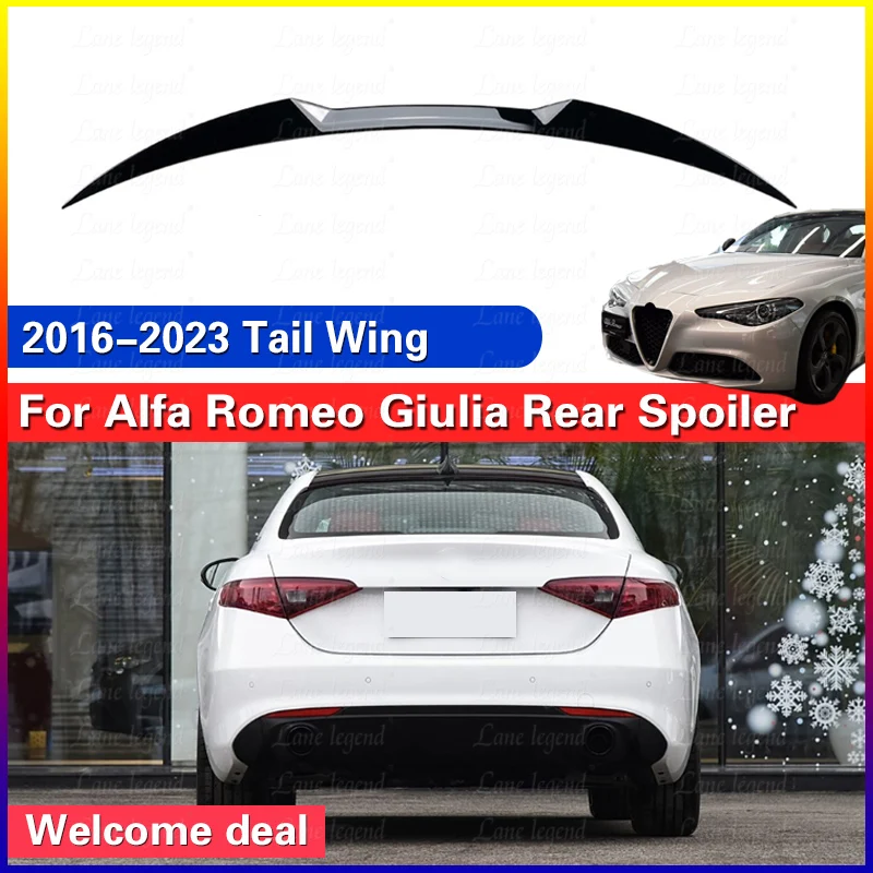 For Alfa Romeo Giulia 2016-2023 Car Trunk Spoiler Rear Spoiler Roof Splitter Tail Wing High Quality Body KitTrim