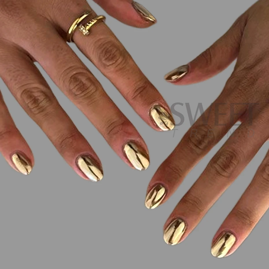 1Box Silbrig Chrom Nagel Pulver Goldene Spiegel Nail art Glitter Pulver UV Gel Polnisch Chrom Reiben Staub Pigment maniküre Dekor – Detail 7
