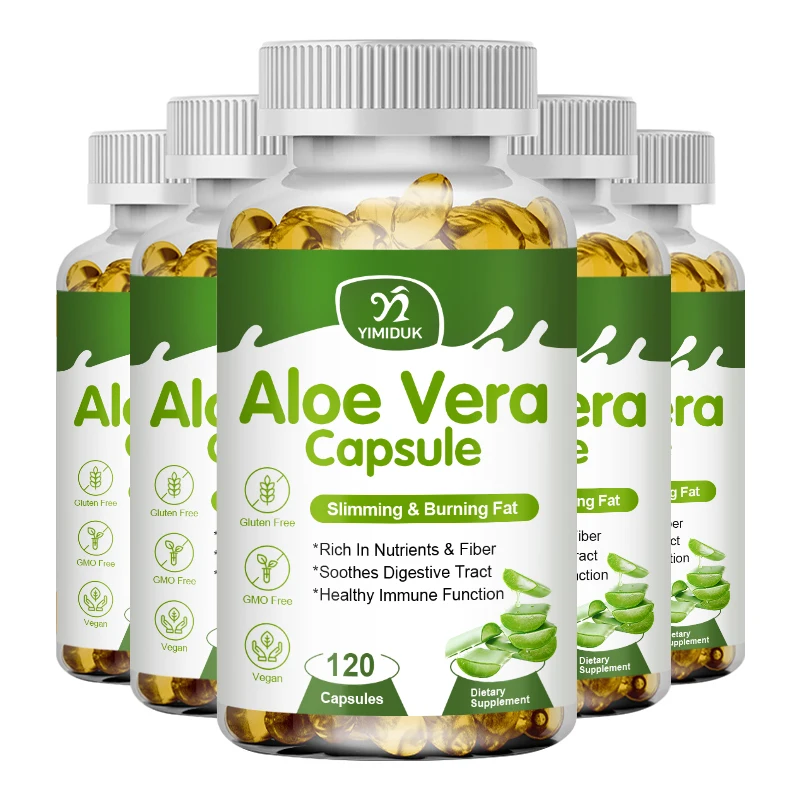 

Капсулы с алоэ вера, поддержка здоровья Gut, для пищеварительной пехоты, здоровья кожи, контроля веса и нормального баланса сахара в крови