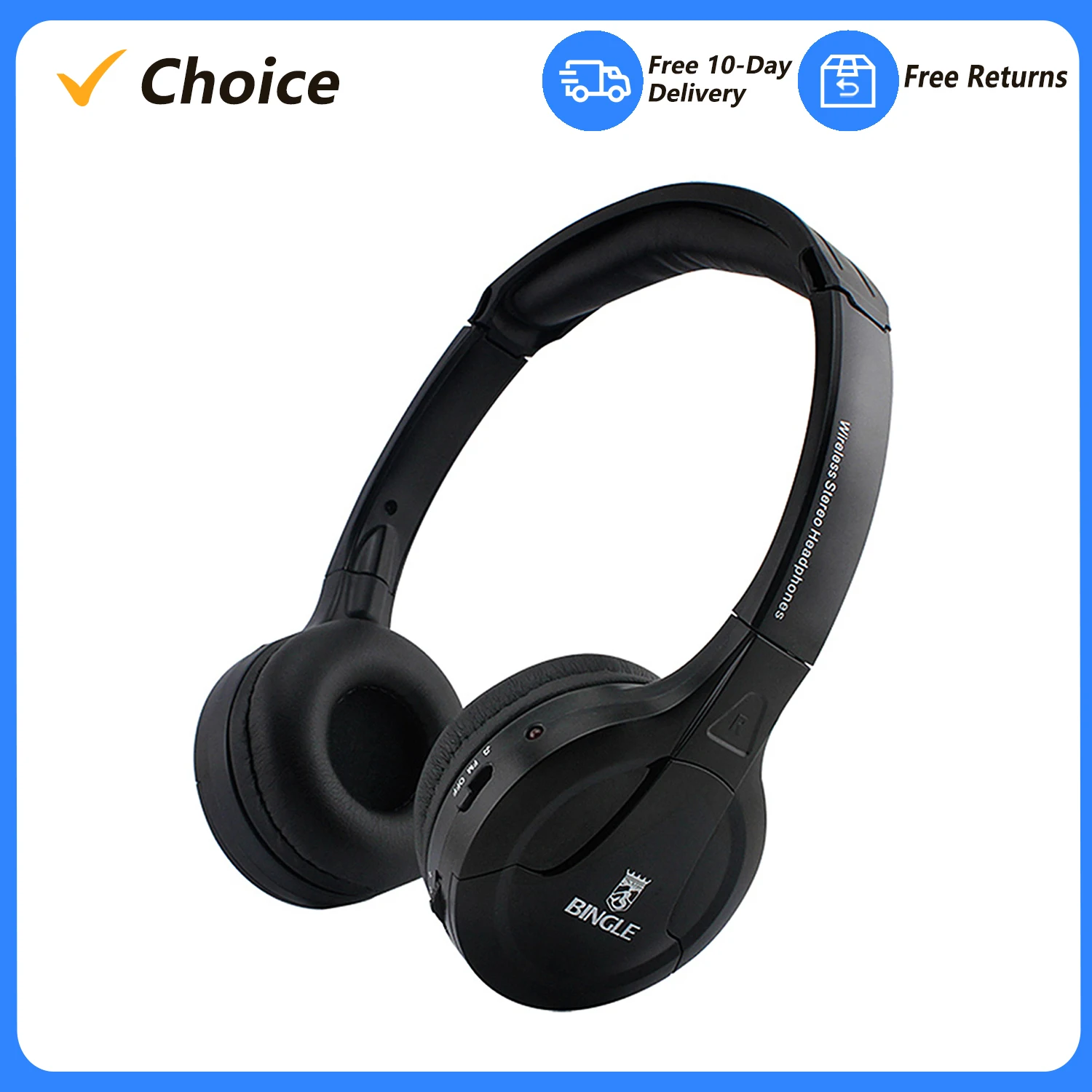 B616 Multifunction Wireless Stereo Headphones On Ear Headset FM Radio Wired Earphone Transmitter for MP3 PC TV Smart Phones