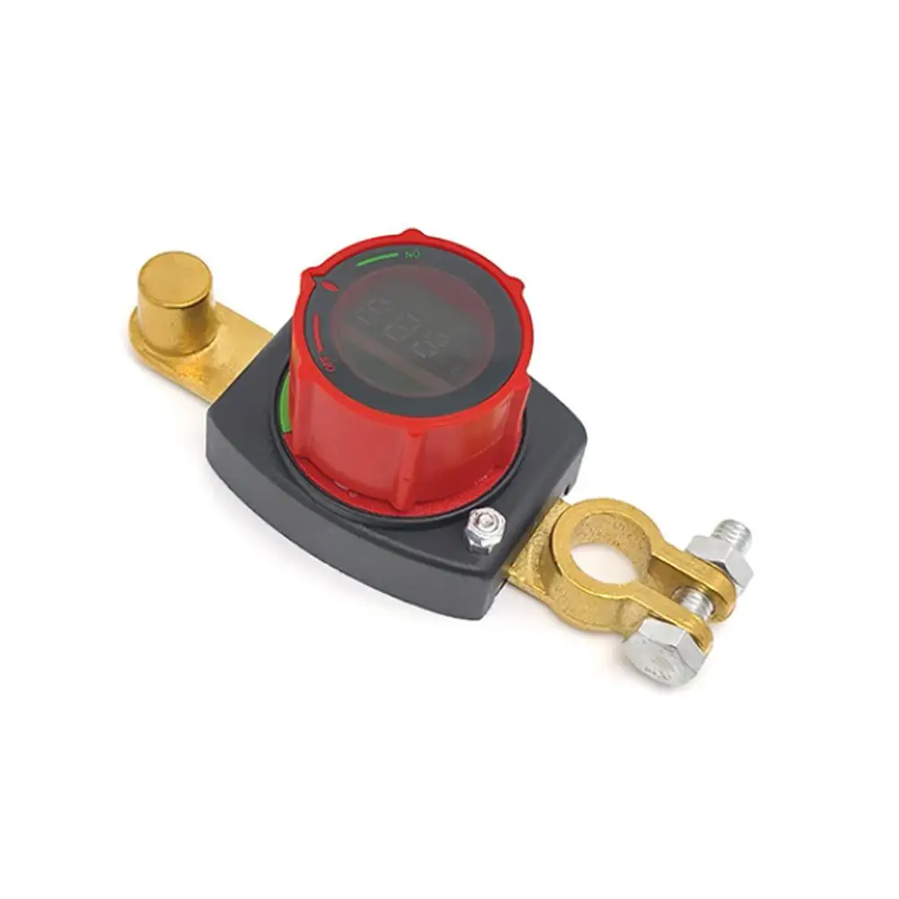 أعلى آخر قطع البطارية 12 فولت-48 فولت مع LED الفولتميتر تيار مستمر 5-60 فولت بطارية قتل تشغيل/إيقاف قطع البطارية للسيارة R9L4