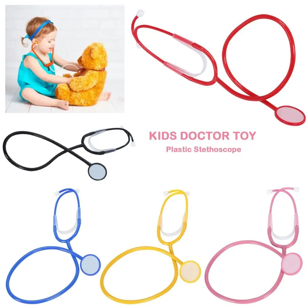Multi Color Stethoscope Family Parent-Unisex Games DIY Simulation Doctor's Imitation Role Play Plastic Stethoscope Students