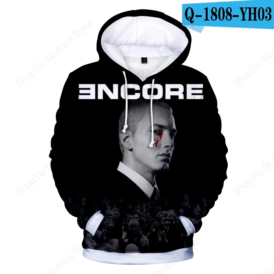 Terbaru populer Rapper EMINEM 3d Cetak Hoodie Pria Wanita mode Hoodie Sweatshirt anak laki-laki mantel Wanita keringat pria Hoodie pakaian Rap