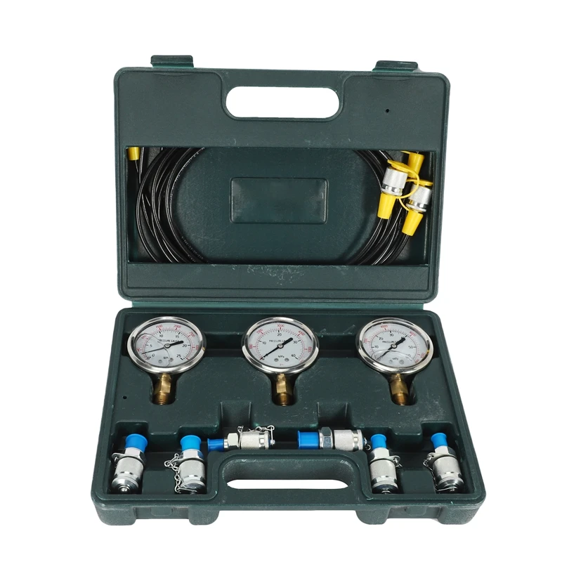 

Hydraulic Pressure Guage Excavator Hydraulic Pressure Test Kit With Testing Hose Coupling And Gauge Tools