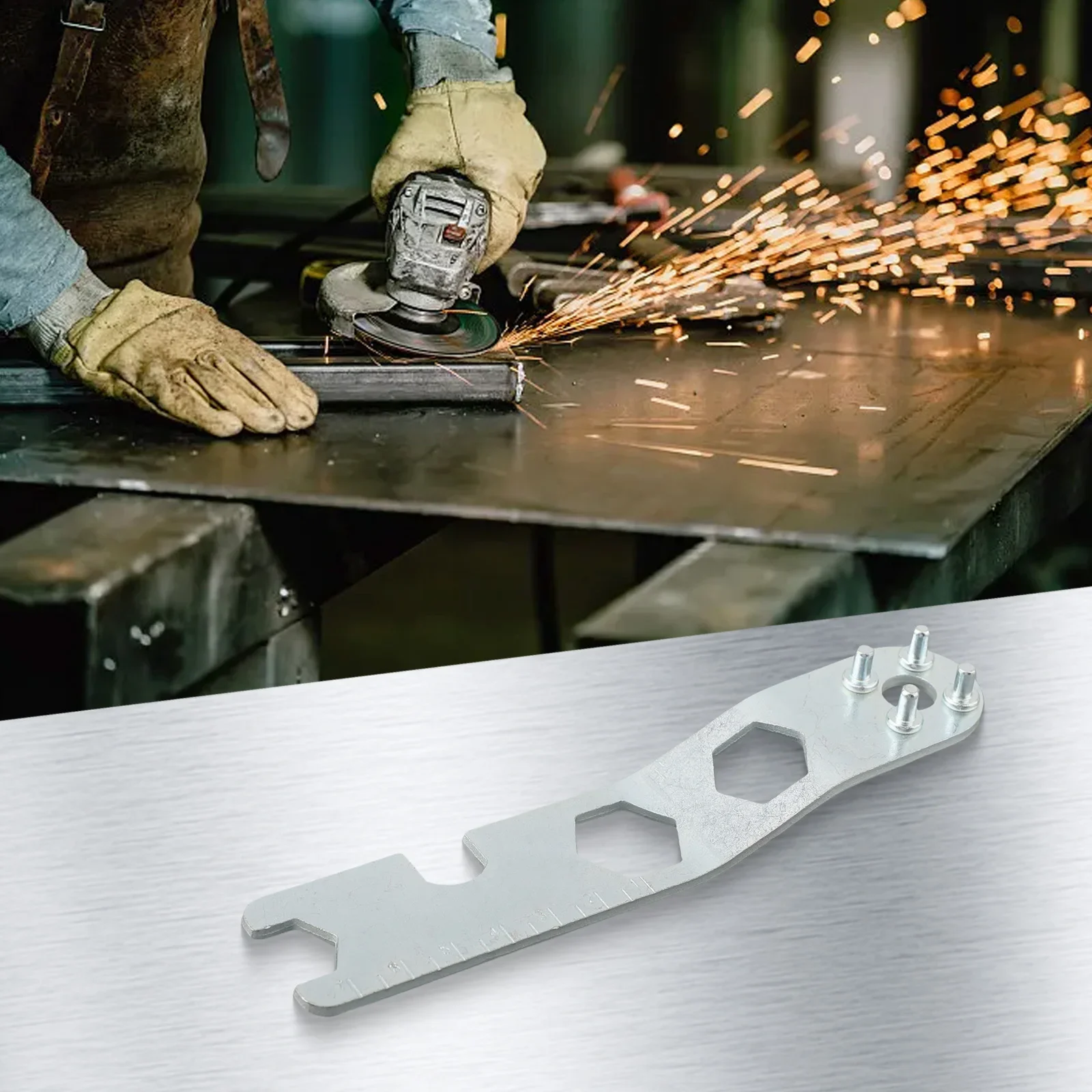 

1pcs Four Jaw Wrench Anti Lock Angle Grinder Pressure Plate Angle Grinder Adjustment Removal Wrench Power Tools Accessories ﻿