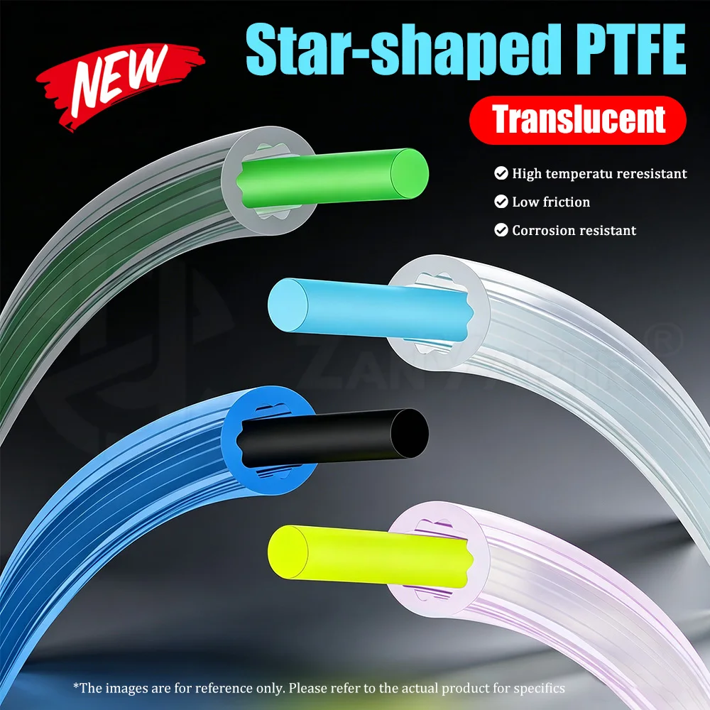Weiß-Grau-Lila-Blaue Sternstruktur PTFE-Schlauch Hochtemperatur 260°C ° C-resistenter, antihaftbeschichteter Niedrigfilament-Schlepper für 1,75-mm-Filament – Detail 1