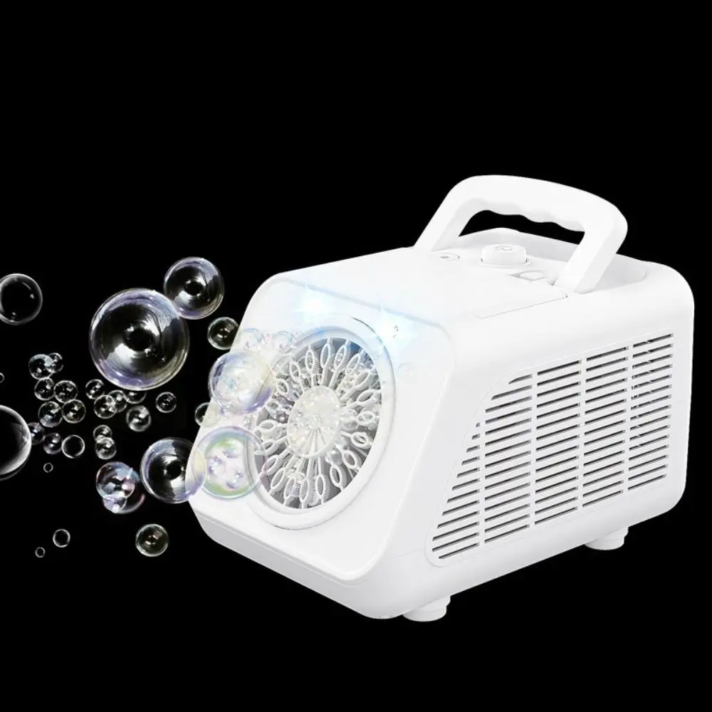 New 15000+ Bubbles Per Minute Automatic Bubble Machine Upgrade Portable Bubble Blower 1 Fan Plastic Bubble Maker Kids