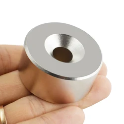 Rare Earth Neodymium Magnet 40x20-10mm Super Strong Round Magnet with hole 10mm Permanent magnetic Craft Art Connection