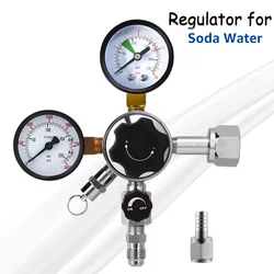 Professional Soda Water Co2 Regulator,0-160 Psi Soda Bottle Cylinder Regulator,Independent Control Valve,Stable Carbonated W21.8