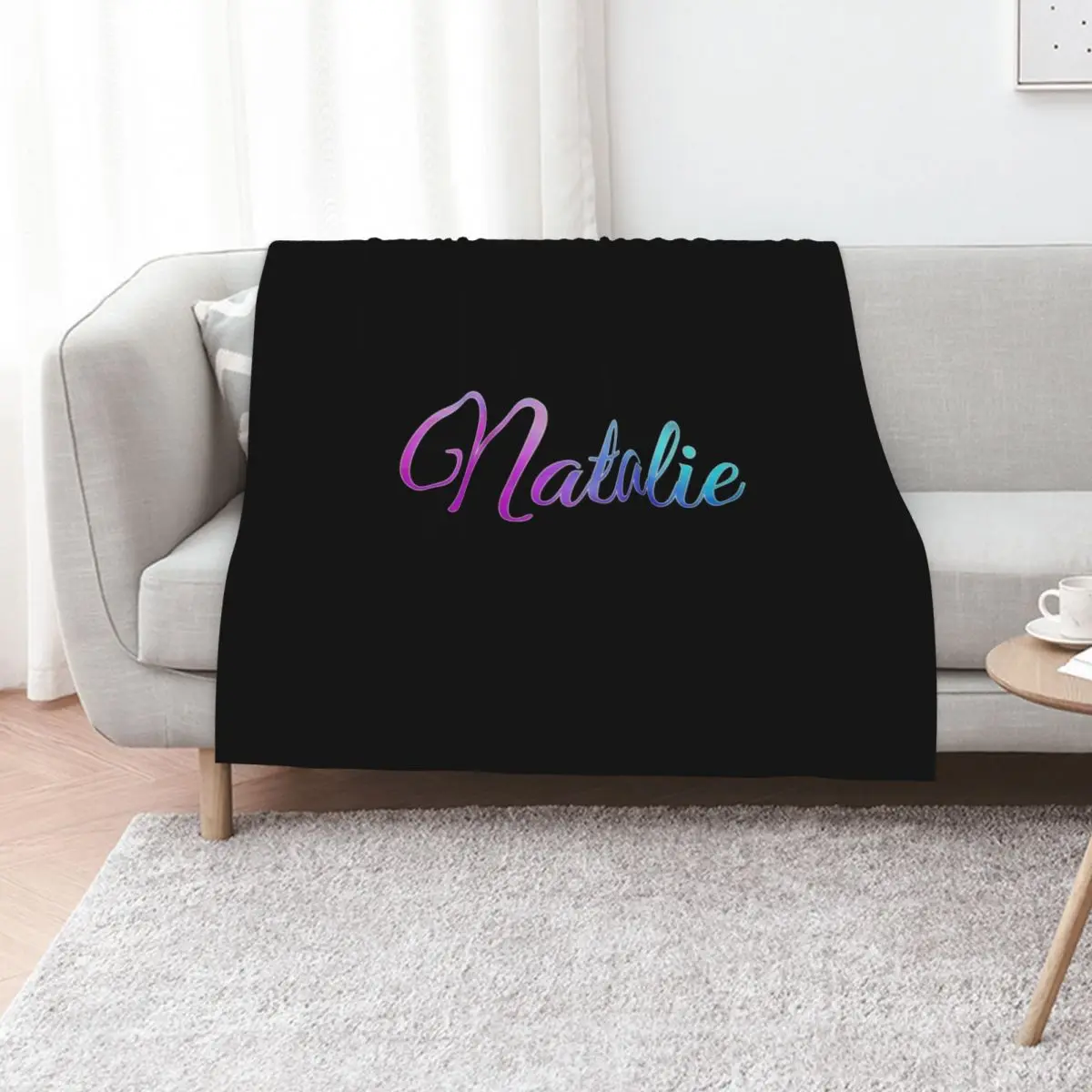 

Natalie Personalized Name Birthday Tag Family Name Natalie Girl Custom Name First Last Throw Blanket Soft Big Sofas Blankets
