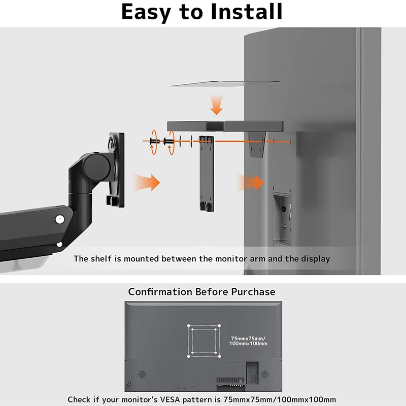 VESA واجهة شاشة الكمبيوتر المكتبي التلفزيون الخلفي حامل شاشة الكمبيوتر تخزين قوس للتلفزيون فك التشفير المتكلم كمبيوتر صغير