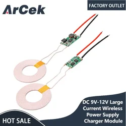 DC 9V-12V Large Current Wireless Power Supply Charger Module 5V 2A 1A Transmitter Receiver Charging Coil Module DIY XKT-412