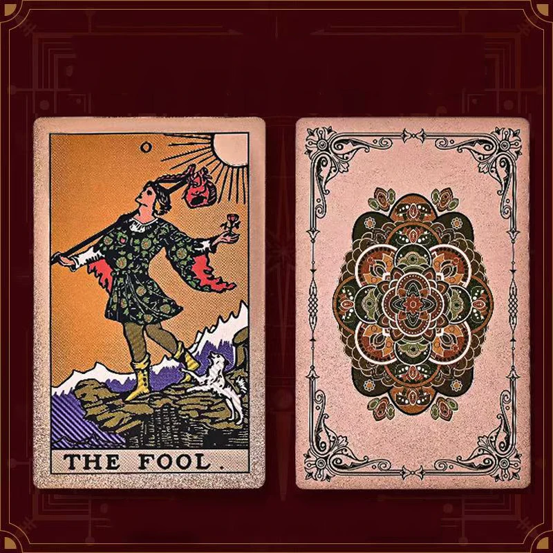로즈 골든 타로-78pcs 가이드북이 포함된 클래식 타로 덱, 초보자 친화적인 타로 카드, 운세 보드 게임