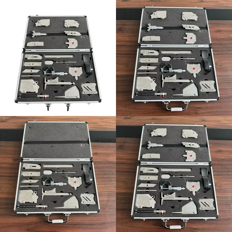 13-Piece Stainless Steel Weld Gauge Measure Kits Metric Units Welding Inspection Tool Sets for Combined Suit